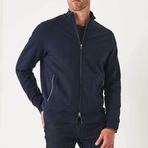 Patrick Assaraf Pima Stretch Fleece Track Jacket - Men’s Size Large‎